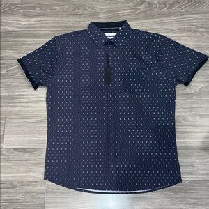 Men's Navy Blue Short Sleeve Shirt